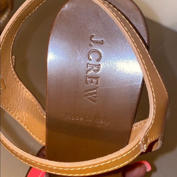 J crew leather nude wedges in good condition - Picture 6 of 7